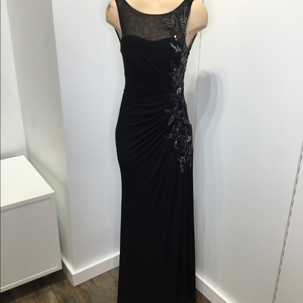 new beautiful black floor length gown